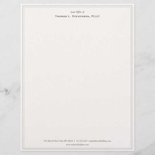 プロフェッショナルエレガントベージュレターヘッド レターヘッド (正面)