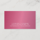 プロフェッショナルエレガントホットピンクモダンクリーンデザイン 名刺 (裏面)