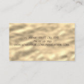 プロフェッショナルエレガントホログラフィックインク、金ゴールド、ロータス 名刺 (裏面)