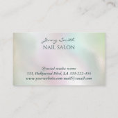 プロフェッショナルエレガントホログラフィックバタフライ爪、 ネイル 名刺 (裏面)