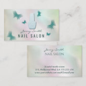 プロフェッショナルエレガントホログラフィックバタフライ爪、 ネイル 名刺 (正面/裏面)