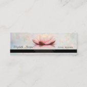 プロフェッショナルエレガントホワイトオパールストライプロータス スキニー名刺 (正面)