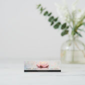 プロフェッショナルエレガントホワイトオパールストライプロータス スキニー名刺 (スタンド正面)