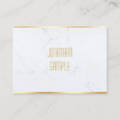 プロフェッショナルエレガントホワイトマーブル金ゴールドテンプレート 名刺 (正面)