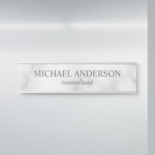 プロフェッショナルエレガントホワイトマーブル サインプレート