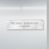 プロフェッショナルエレガントホワイトマーブル サインプレート