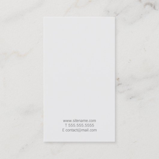 プロフェッショナルエレガントホワイトマーブル 名刺 (裏面)