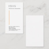 プロフェッショナルエレガントホワイトミニマリストが印刷した 名刺 (正面/裏面)