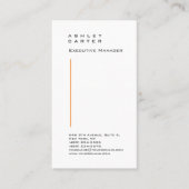 プロフェッショナルエレガントホワイトミニマリストが印刷した 名刺 (正面)