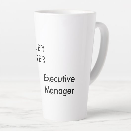 プロフェッショナルエレガントホワイトミニマルモダンリスト カフェラテマグ (右アングル)