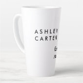 プロフェッショナルエレガントホワイトミニマルモダンリスト カフェラテマグ (左アングル)