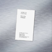 プロフェッショナルエレガントホワイトミニマルモダンリスト マグネット名刺 (インサイチュ)