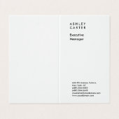 プロフェッショナルエレガントホワイトミニマルモダンリスト 名刺 (外部フラット)