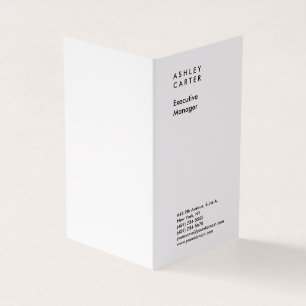 プロフェッショナルエレガントホワイトミニマルモダンリスト 名刺