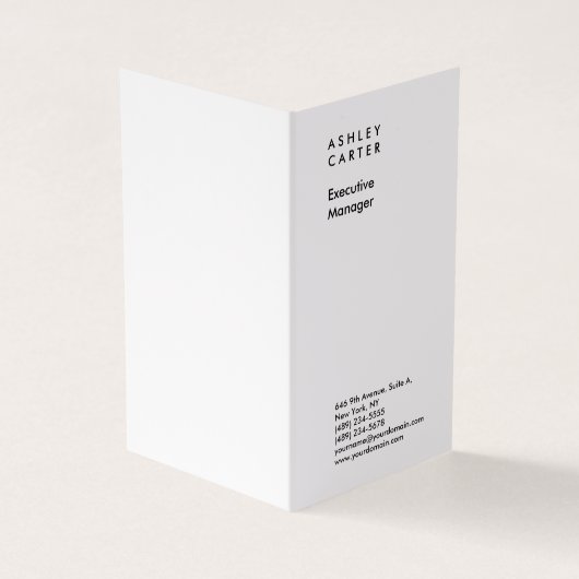 プロフェッショナルエレガントホワイトミニマルモダンリスト 名刺 (外部)