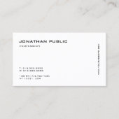 プロフェッショナルエレガントホワイトモダンミニマルシンプル 名刺 (正面)