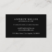 プロフェッショナルエレガントホワイトモノグラム 名刺 (裏面)