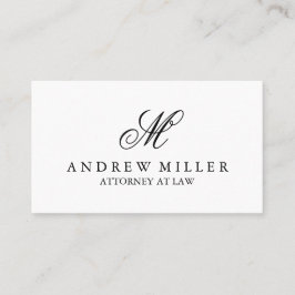 プロフェッショナルエレガントホワイトモノグラム 名刺