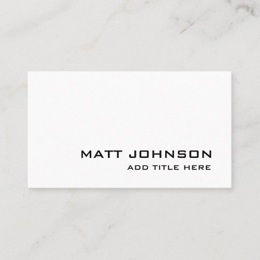 プロフェッショナルエレガントホワイト名刺 名刺 (正面)