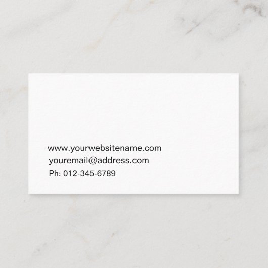 プロフェッショナルエレガントホワイト名刺 名刺 (裏面)