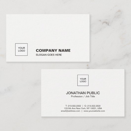 プロフェッショナルエレガントホワシンプルイト平野企業の 名刺 (正面/裏面)