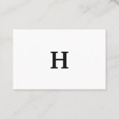 プロフェッショナルエレガントホワミニマルイトブラックモノグラム 名刺 (正面)