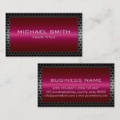 プロフェッショナルエレガントマルーン金縁ど属 名刺 (正面/裏面)