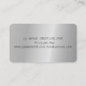 プロフェッショナルエレガントマンダラシルバー紙吹雪ヨガ 名刺 (裏面)