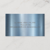 プロフェッショナルエレガントマンダラ、紙吹雪ヨガブルー 名刺 (裏面)