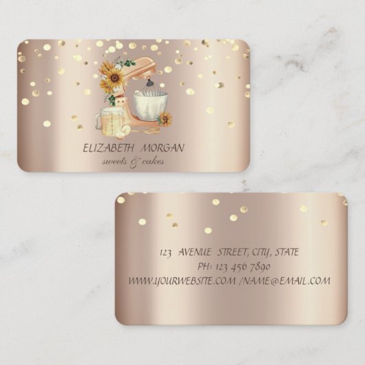 プロフェッショナルエレガントミキサーヒマワリ名刺 名刺 (正面/裏面)