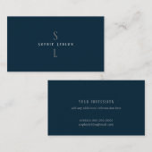 プロフェッショナルエレガントミニマシンプルリストモノグラム コーリングカード (正面/裏面)