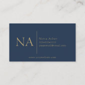 プロフェッショナルエレガントミニマシンプルリストモノグラム 名刺 (裏面)