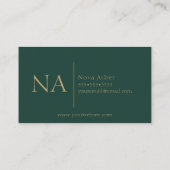 プロフェッショナルエレガントミニマシンプルリストモノグラム 名刺 (裏面)