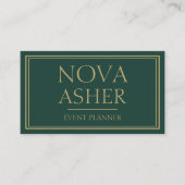 プロフェッショナルエレガントミニマシンプルリストモノグラム 名刺 (正面)