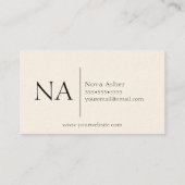 プロフェッショナルエレガントミニマシンプルリストモノグラム 名刺 (裏面)