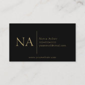 プロフェッショナルエレガントミニマシンプルリストモノグラム 名刺 (裏面)