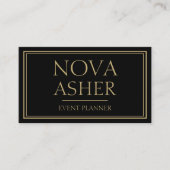 プロフェッショナルエレガントミニマシンプルリストモノグラム 名刺 (正面)