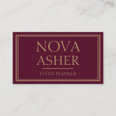 プロフェッショナルエレガントミニマシンプルリストモノグラム 名刺 (正面)