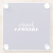 プロフェッショナルエレガントミニマモダンリストのダークブルー ガラスコースター (裏面)