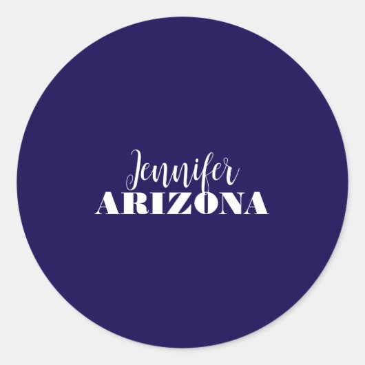 プロフェッショナルエレガントミニマモダンリストのダークブルー ラウンドシール (正面)