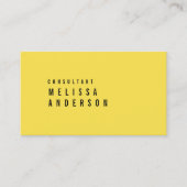 プロフェッショナルエレガントミニマモダンリストイエロー 名刺 (正面)