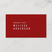 プロフェッショナルエレガントミニマモダンリストクリムゾンレッド 名刺 (正面)