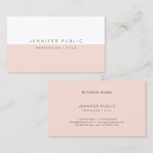 プロフェッショナルエレガントミニマモダンリストテンプレート 名刺 (正面/裏面)