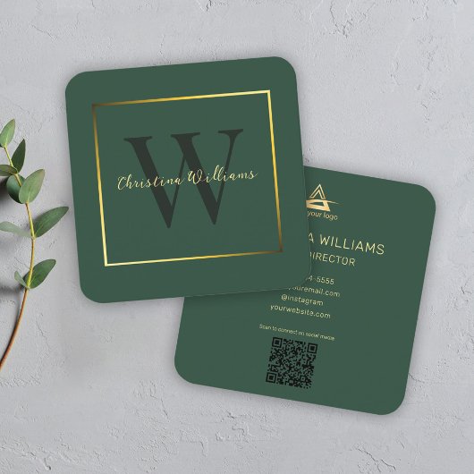 プロフェッショナルエレガントミニマユニークリスト スクエア名刺