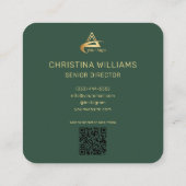 プロフェッショナルエレガントミニマユニークリスト スクエア名刺 (裏面)