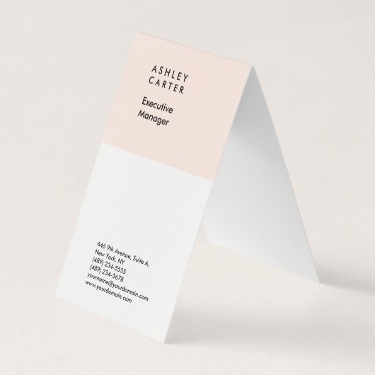 プロフェッショナルエレガントミニマリストシンプルプレーン 名刺 (正面)