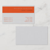 プロフェッショナルエレガントミニマルオレンジバッジ 名刺 (正面/裏面)