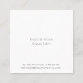 プロフェッショナルエレガントミニマルティール(緑がかった色)《写真》ぼけ味 スクエア名刺 (裏面)