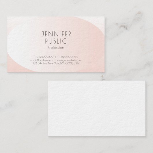 プロフェッショナルエレガントミニマルデザインラグジュアリー 名刺 (正面/裏面)