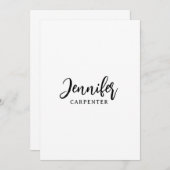 プロフェッショナルエレガントミニマルモダンリストの名前 (正面/裏面)